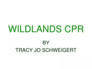 WILDLANDS CPR