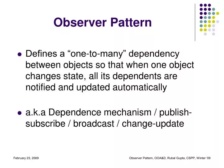 observer pattern