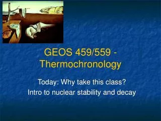 GEOS 459/559 - Thermochronology
