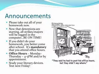 Announcements