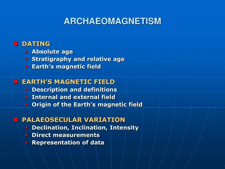 archaeomagnetism