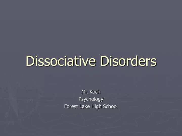dissociative disorders