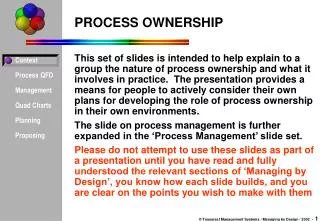 PROCESS OWNERSHIP