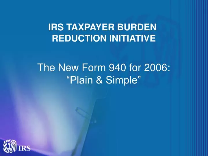 the new form 940 for 2006 plain simple