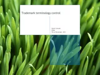 Trademark terminology control