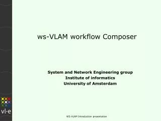 ws-VLAM workflow Composer