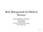 Risk Management for Medical Devices - slide 1