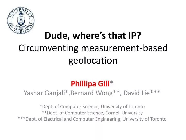 dude where s that ip circumventing measurement based geolocation