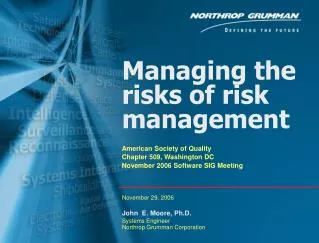 Managing the risks of risk management