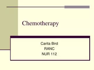 Chemotherapy