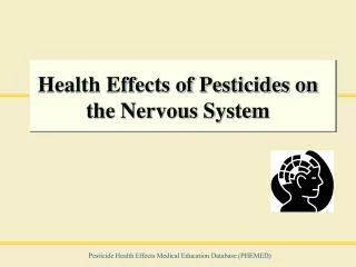 health effects of pesticides on the nervous system