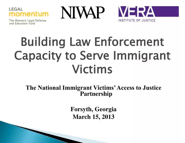 building law enforcement capacity to serve immigrant victims