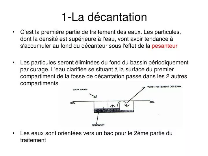 1 la d cantation