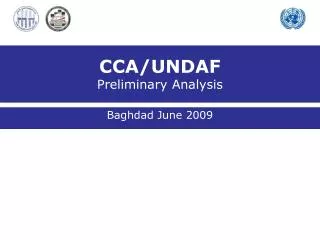 CCA/UNDAF Preliminary Analysis