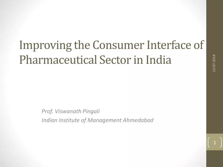 improving the consumer interface of pharmaceutical sector in india