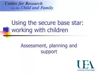 Using the secure base star: working with children