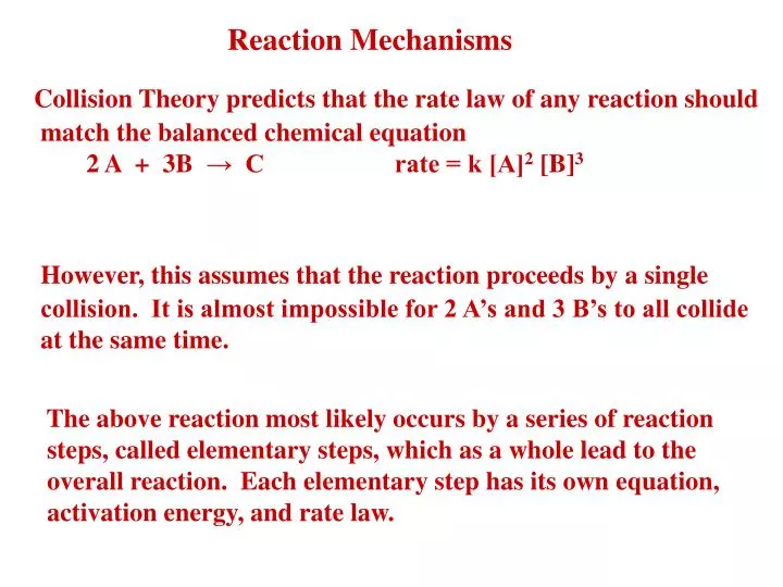 reaction mechanisms