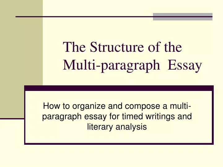 the structure of the multi paragraph essay