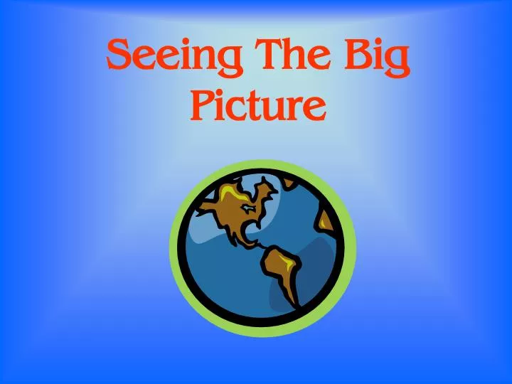 seeing the big picture