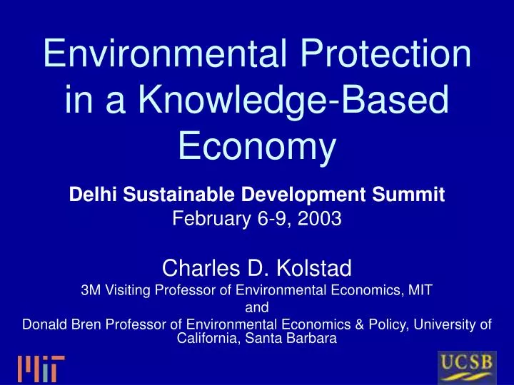 environmental protection in a knowledge based economy