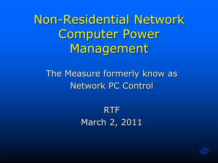 non residential network computer power management