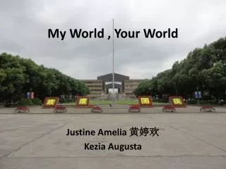 My World , Your World