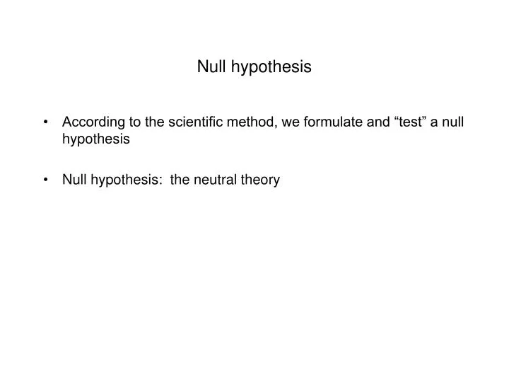 null hypothesis ppt