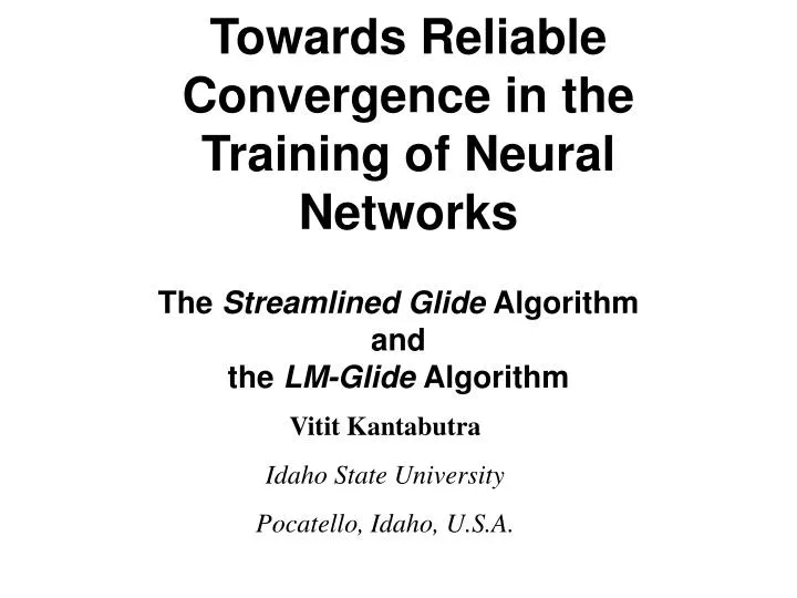 the streamlined glide algorithm and the lm glide algorithm