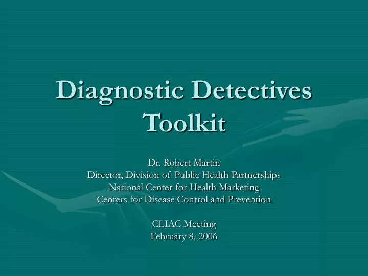 diagnostic detectives toolkit