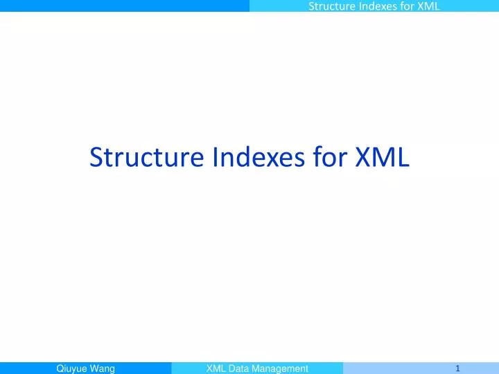 structure indexes for xml