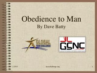 Obedience to Man By Dave Batty