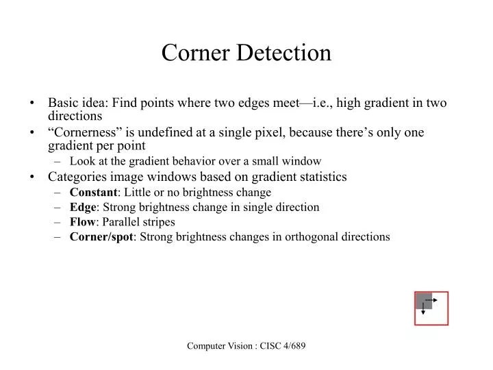 corner detection
