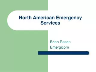 North American Emergency Services