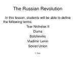 The Russian Revolution - slide 1
