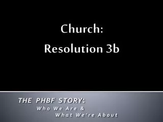 Church: Resolution 3b
