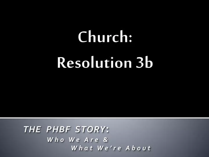 church resolution 3b