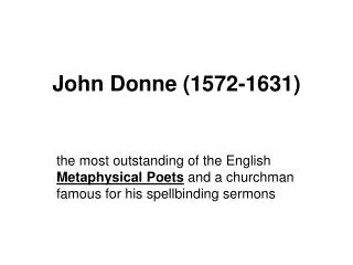 John Donne (1572-1631)