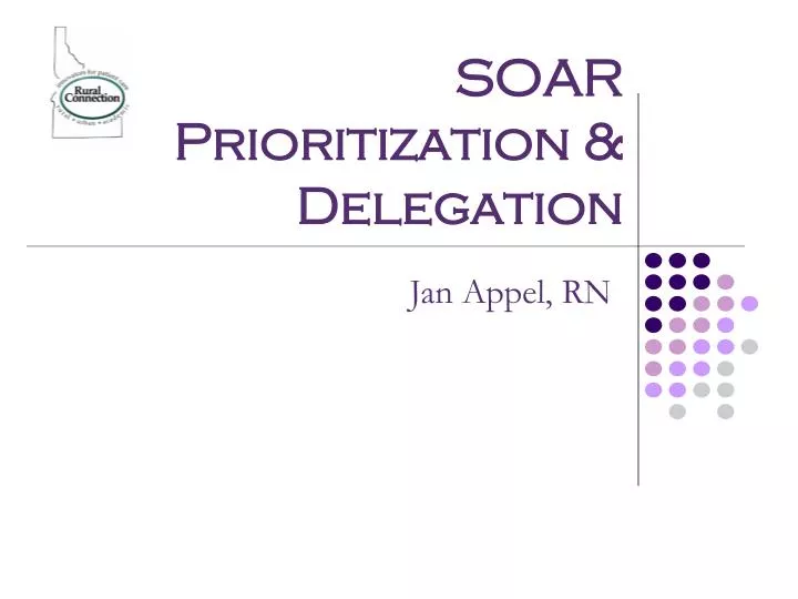 soar prioritization delegation