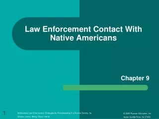 Law Enforcement Contact With Native Americans