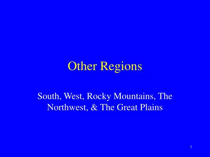 other regions