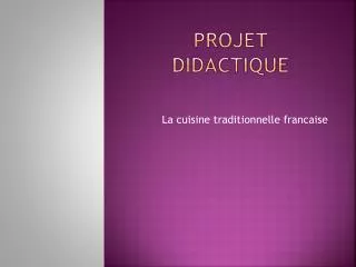 projet didactique