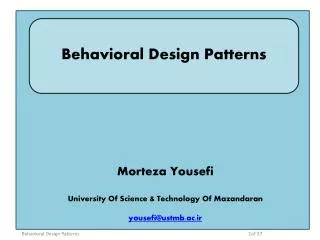 Behavioral Design Patterns