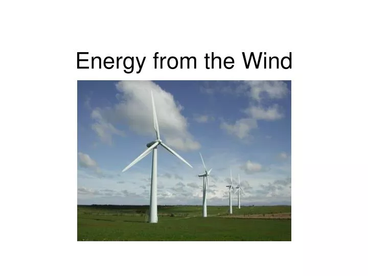 energy from the wind
