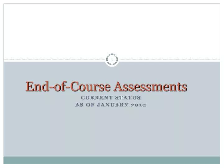 end of course assessments