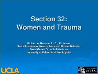 Section 32: Women and Trauma