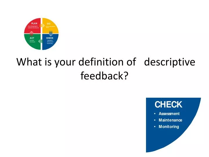what is your definition of descriptive feedback