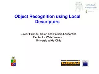 Object Recognition using Local Descriptors
