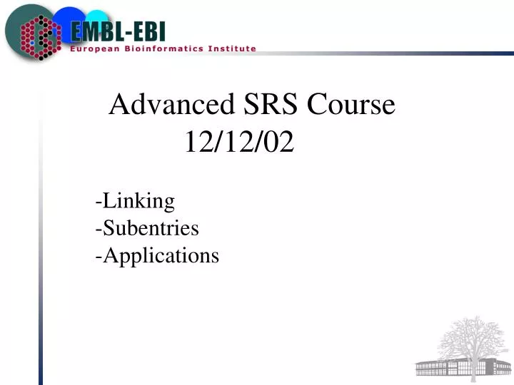 advanced srs course 12 12 02