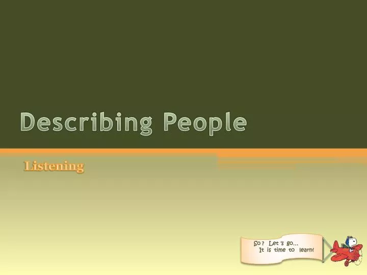 describing people