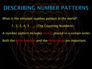 Describing number patterns